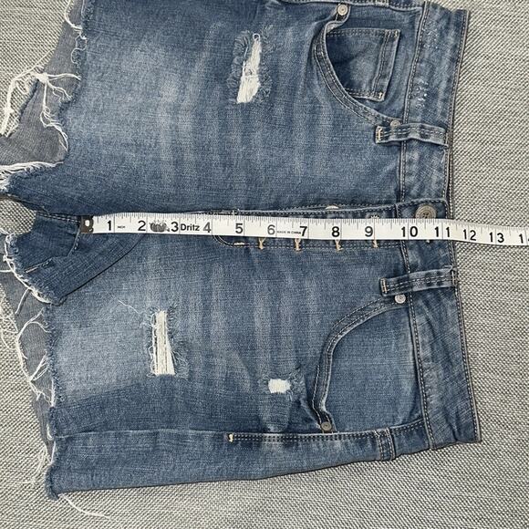 Altar’d State button fly distressed high waisted denim shorts size 27 - Picture 7 of 8